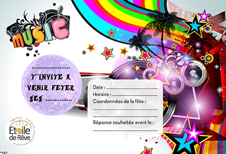 Carton Invitation Anniversaire Gratuit Etoile De Reve Animations