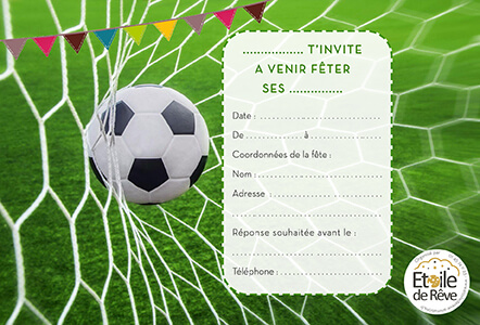 Modèle Invitation à La Fête D'anniversaire de Football