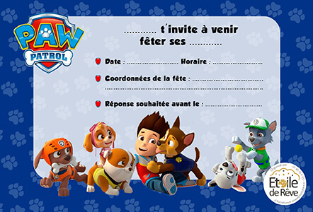 Carte d'Invitation Anniversaire Enfant 4 ans