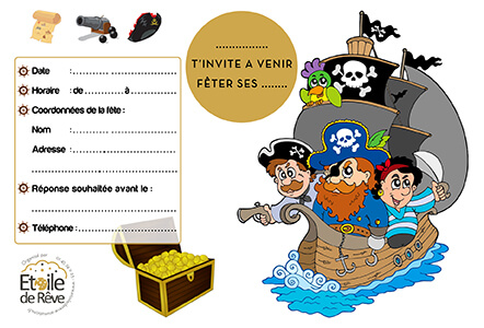 Carton invitation anniversaire gratuit - Etoile de Rêve Animations