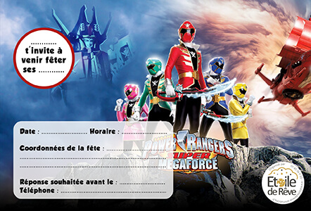 carton-invitation-Power-rangers-Etoile-de-Reve