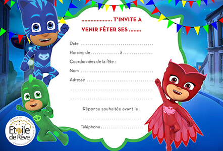 Carte sur téléphone Pat Patrouille Stella invitation anniversaire