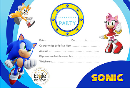 Carton invitation Sonic