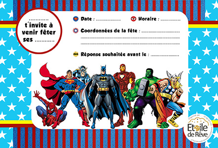 Carte d'invitation d'anniversaire 7 ans