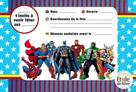 carton-invitation-Super-héros-Etoile-de-Reve
